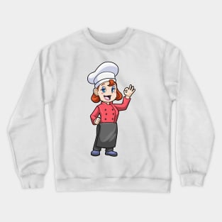 Chef with Cooking apron Crewneck Sweatshirt